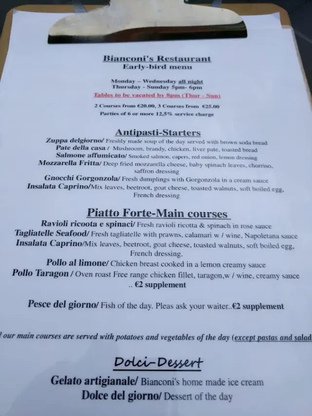 BookNoFees: Restaurant – Bianconi's – Dublin – Bianconi’s, photo 2