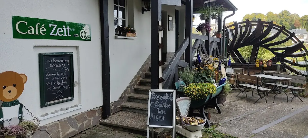 BookNoFees: Restaurant – Café Zeit am Wasserrad – Schmallenberg – Café Zeit at the Waterwheel, photo 1