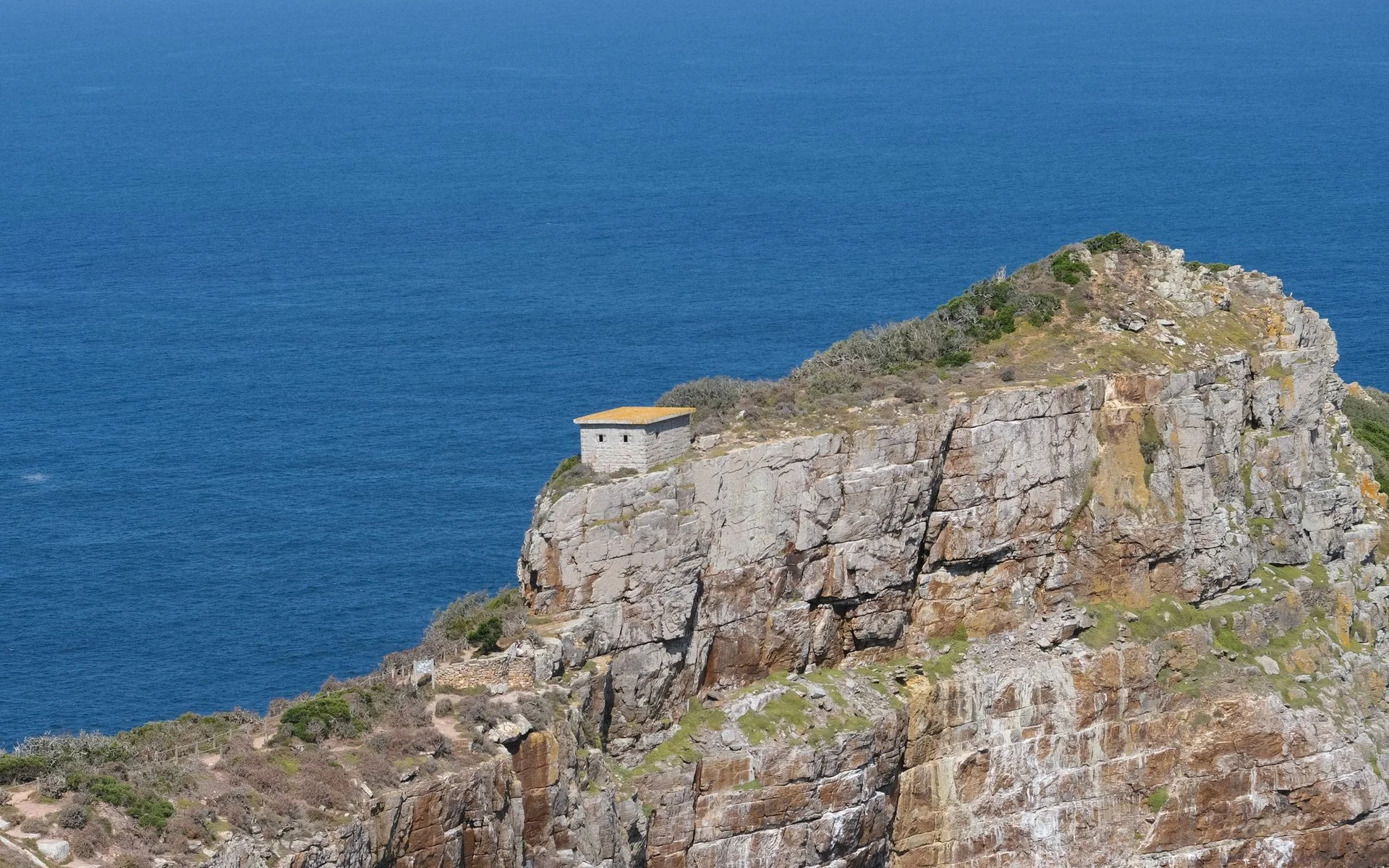 Cliffs and the sea on the Cape Peninsula in South Africa